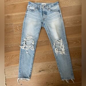 MOUSSY vintage jeans size 26 Distressed Light Blue Jeans